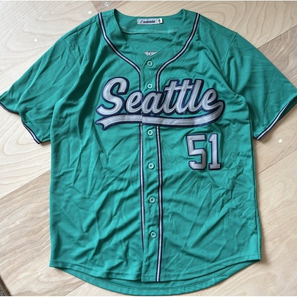 NZUONODAI Other - Seattle Seahawks Teal Jersey Size Large #51 Ichiro Suzuki Baseball Stitched